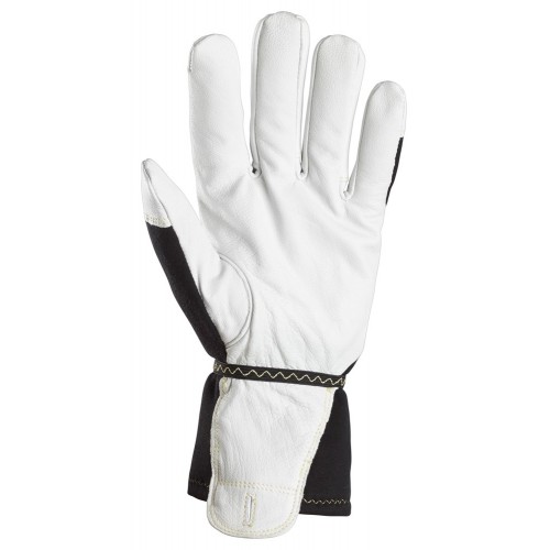 9361 Guantes de piel de cabra suave y flexible con forro de Thinsulate ignífugo ProtecWork blanco-negro talla 9