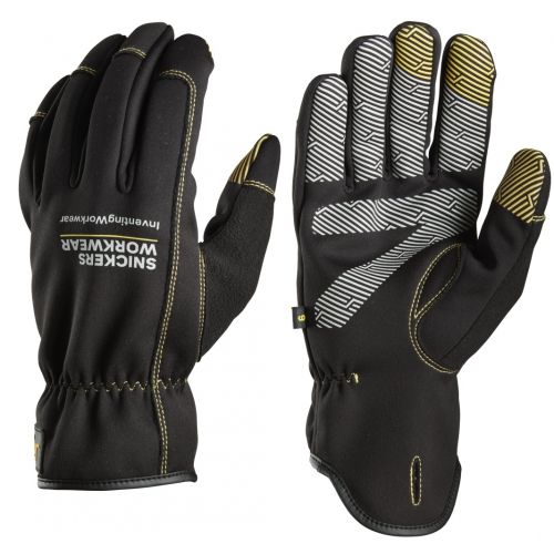 9562 Guantes de trabajo resistentes al agua y flexibles Weather Flex Dry negro talla 11