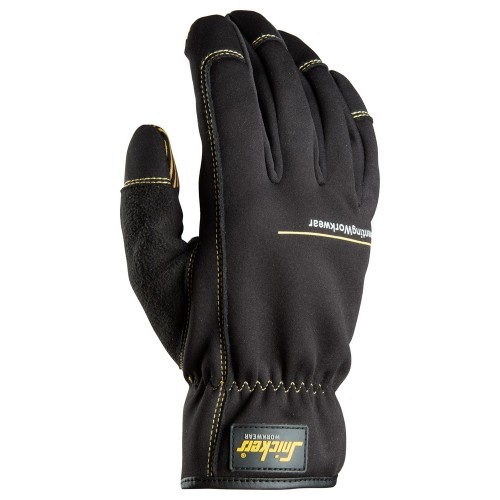 9562 Par de guantes de trabajo resistentes al agua y flexibles Weather Flex Dry negro