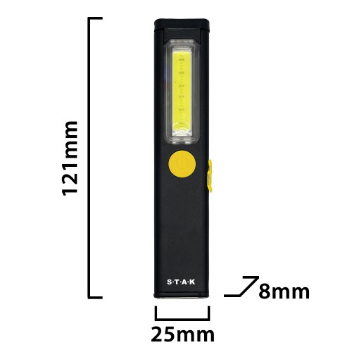 Linterna LED recargable de 3W extrafina de aluminio STEALTH