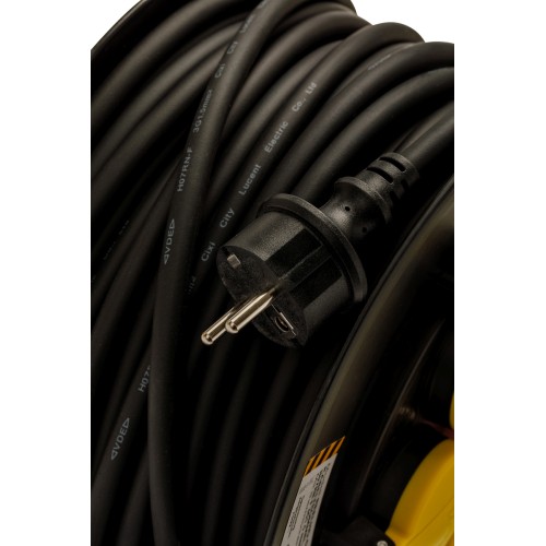 Enrollacables profesional 4 tomas Schuko estándar, cable H07RN-F 3G1,5mm2