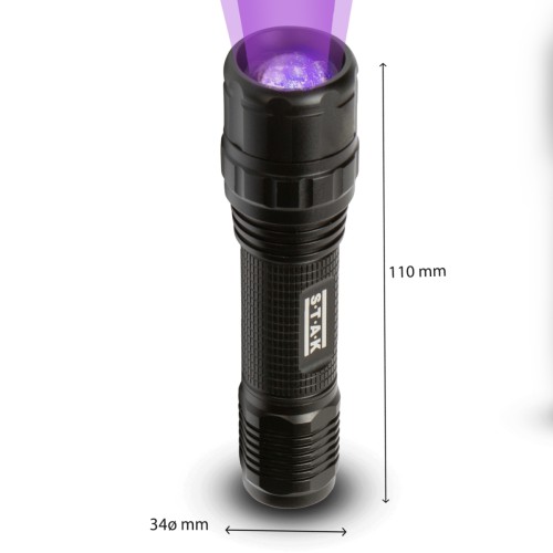 Linterna LED + UV 3W con función zoom HORACIO