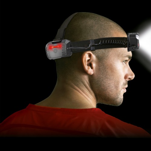Linterna frontal profesional LED recargable de 10W, 1200 lúmenes, con reflector CAESAR