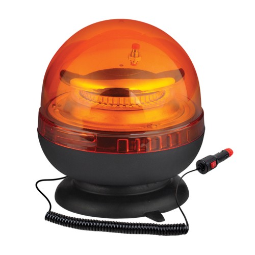 Baliza giratoria 12/24 V con base magnética y conector mechero, 20 W