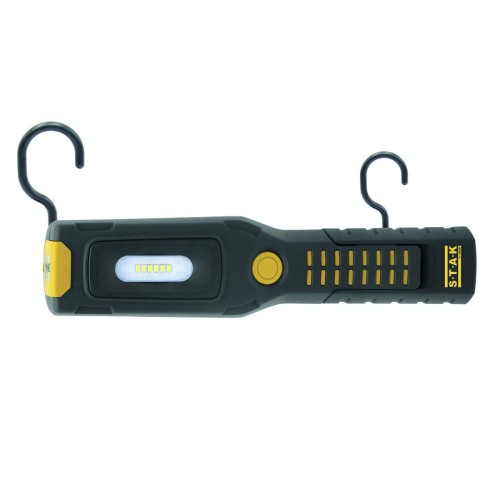 Luz de trabajo + linterna LED recargable con ganchos e imán, base regulable, ALAMO