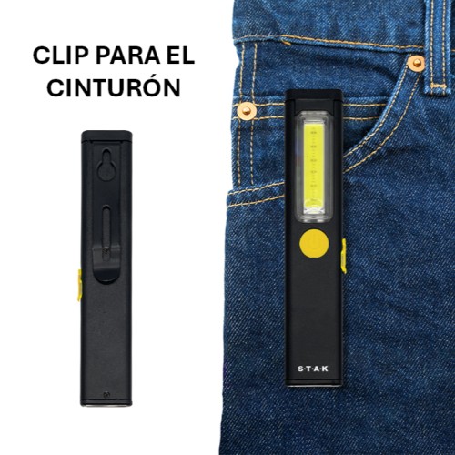 Linterna LED recargable de 3W extrafina de aluminio STEALTH
