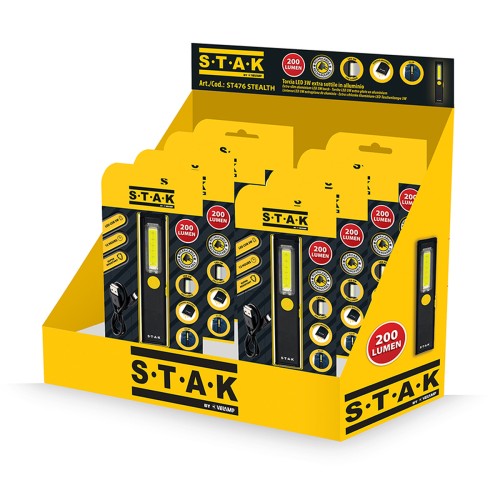 Linterna LED recargable de 3W extrafina de aluminio STEALTH