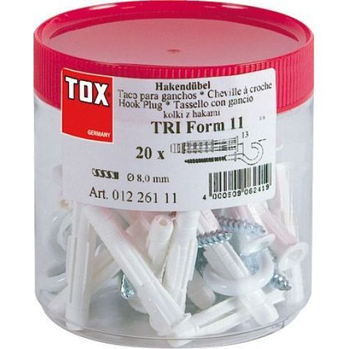 Tarro de 20 tacos Trika (8x51) + 20 ganchos Will-S (5,0x86)
