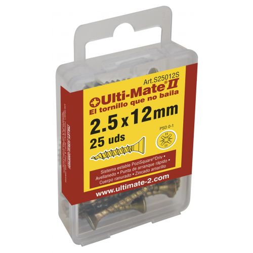 Caja DIY de 8 tornillos bicromatados para madera (4,5x45 mm)