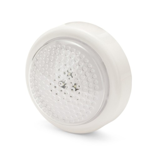 Lámpara LED de un toque redonda blanca PUSHLIGHT