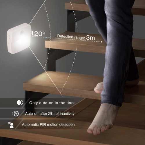 Luz nocturna LED a pilas con detector de movimiento CHIC2