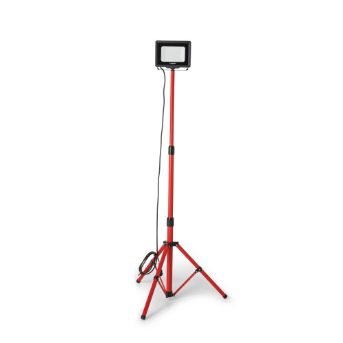 Foco de trabajo LED SMD IP65 50W negro 4000K con trípode y cable de 3m WAINGRO + TRÍPODE