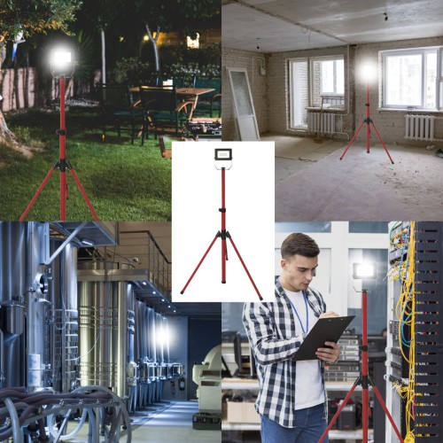 Foco de trabajo LED SMD 20W IP65 6500K con trípode y cable 3mt LIGHT PAD 2