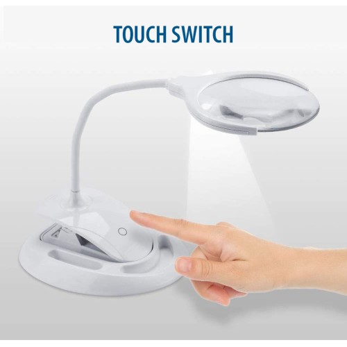 Lámpara LED con lente recargable 3X / 8X