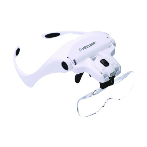Gafas LED con lupa y 5 dioptrías intercambiables
