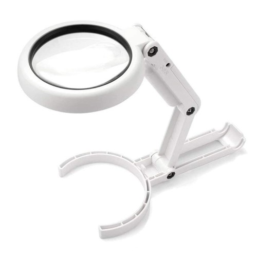 Lámpara de mano o de mesa de 8 LED con lente 5X / 11X