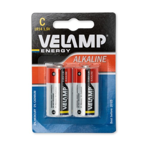 Pilas alcalinas C de 1,5V LR14