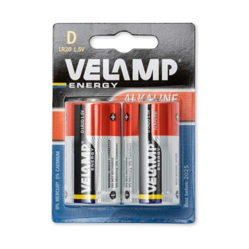 Pilas alcalinas D de 1,5V LR20