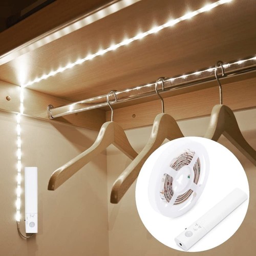 Kit de tiras LED de 4000K (4AA no incluidas) y detector de presencia SILK