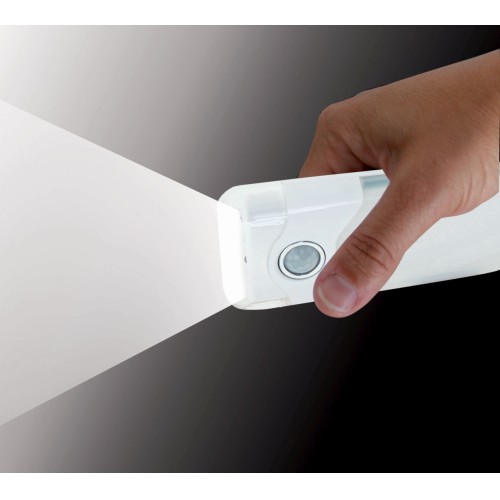 Punto de luz con detección de presencia + luz de emergencia + linterna LED con enchufe europeo horizontal NIGHT GUARD 2