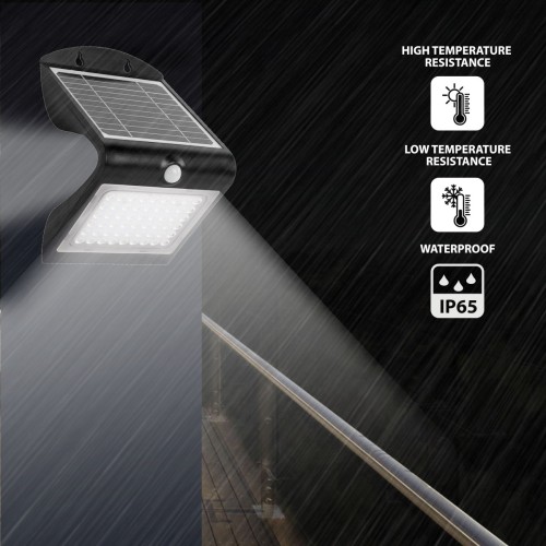 Aplique LED de 4 W (500 lm) con carga solar y sensor de movimiento COLOMBA