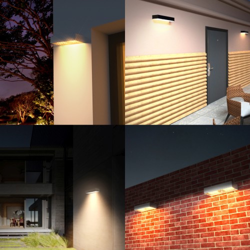 Aplique de pared LED con energía solar y sensor de movimiento TEGEL