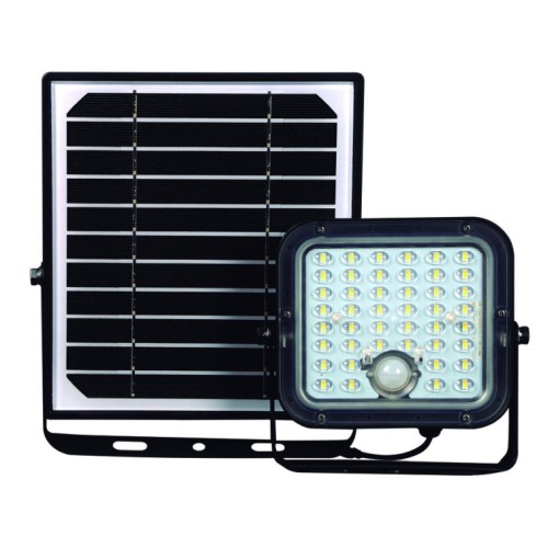 Foco LED con detector de presencia y panel solar remoto CUBE 1.500 lm