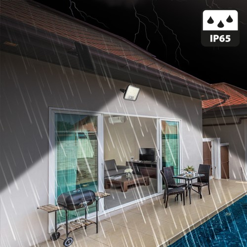 Foco LED con detector de presencia y panel solar remoto CUBE 9.600 lm