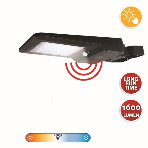 Farola con carga solar y detector de movimiento CRUISER