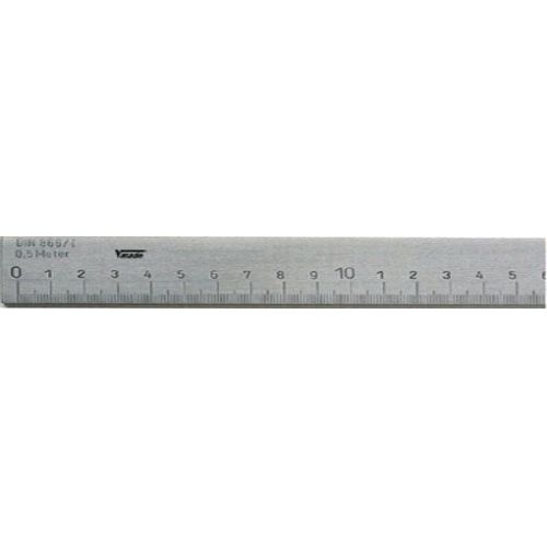 Regla rígida de precisión DIN 866/I Largo 1000 mm, Sección 48x8,0 mm