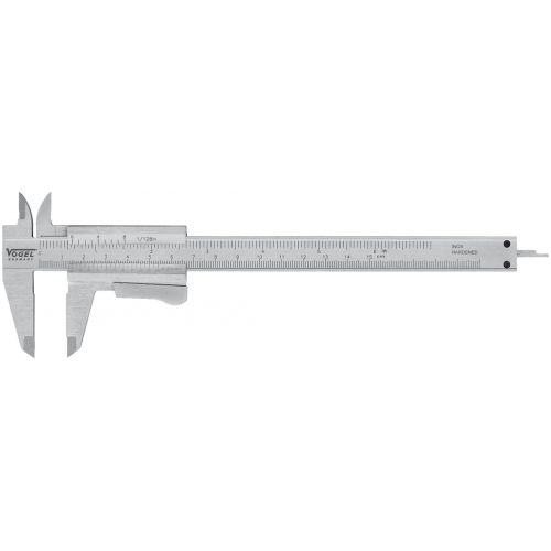 Calibre pie de rey monobloc DIN 862 150 mm (Bloq. Pulsador)