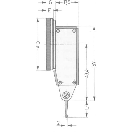 Palpador orientable DIN 2270