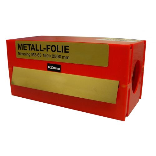 Rollo fleje calibrado 2,5 m x 150 mm latón (espesor 0,03 mm)