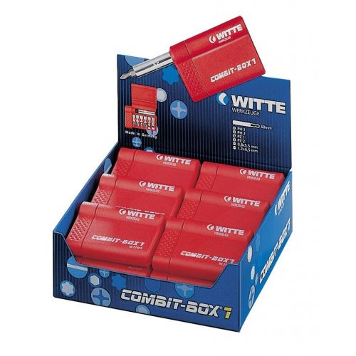Caja de puntas de atornillar COMBIT-BOX 7 granel (Tipo Bitflex TiN negro)