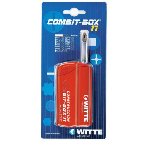 Caja de puntas de atornillar COMBIT-BOX 17 blíster (Tipo TiN)