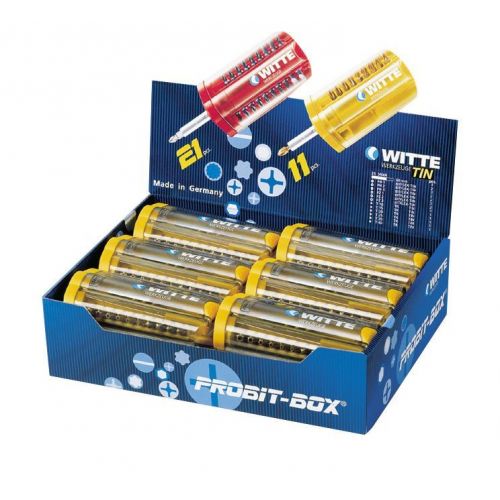 Caja de 21 puntas de atornillar PROBIT-BOX (Tipo TiN amarillo)