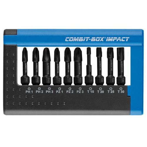 Juego de 10 puntas de impacto COMBIT-BOX en caja dispensadora