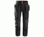 6201 Pantalones largos de trabajo AllroundWork con bolsillos flotantes color negro