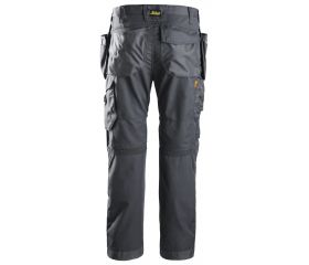 6201 Pantalones largos de trabajo AllroundWork con bolsillos flotantes color gris acero