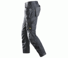 6201 Pantalones largos de trabajo AllroundWork con bolsillos flotantes color gris acero