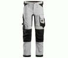 6341 Pantalones largos de trabajo elásticos AllroundWork Slim Fit color blanco/ negro