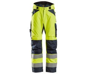 6639 Pantalones largos de trabajo aislantes 37.5® de alta visibiidad clase 2 AllroundWork amarillo-azul marino