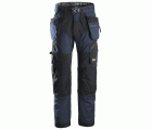 6902 Pantalones largos de trabajo FlexiWork bolsillos flotantes azul marino/ negro