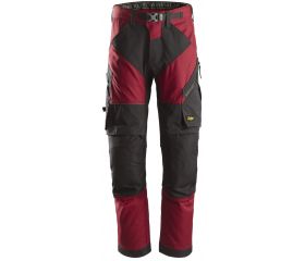 Pantalones largos de trabajo FlexiWork+ 6903 Rojo / Negro