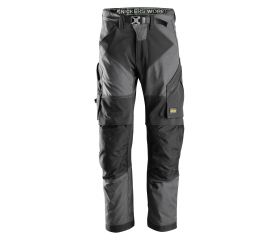 Pantalones largos de trabajo FlexiWork+ 6903 Gris acero / Negro