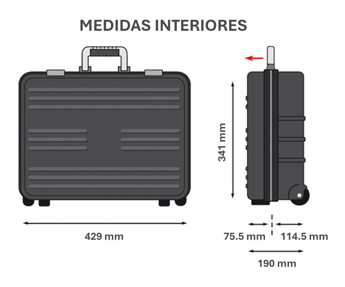 Maleta con ruedas y herramientas aisladas de 1000V