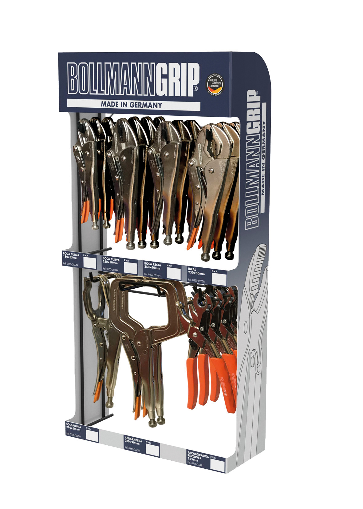 Expositor de sobremesa Grips (7 posiciones)