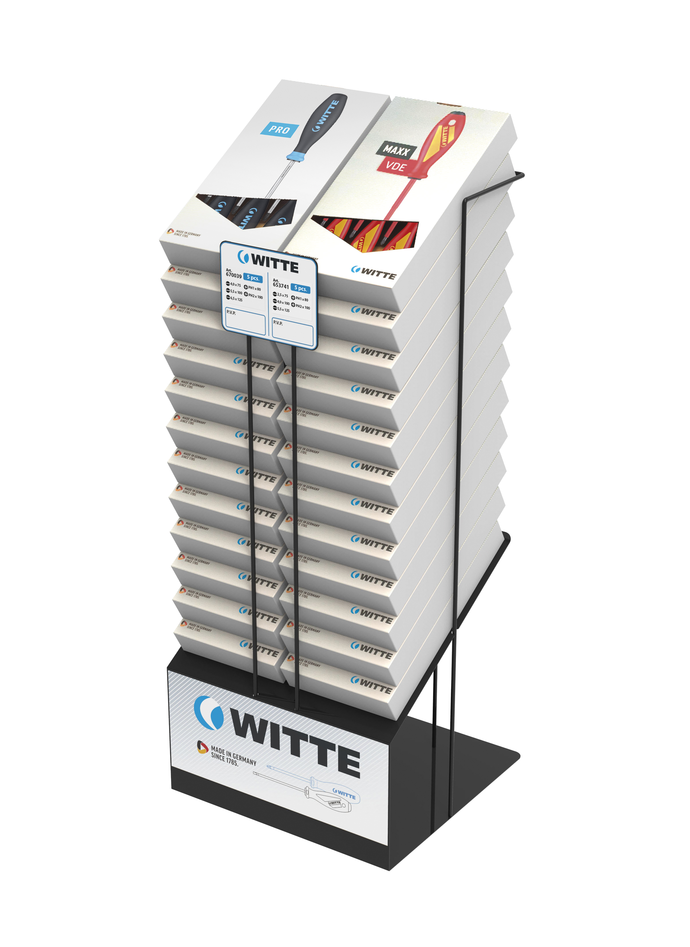 Expositor para juegos de destornilladores (12+12 juegos)