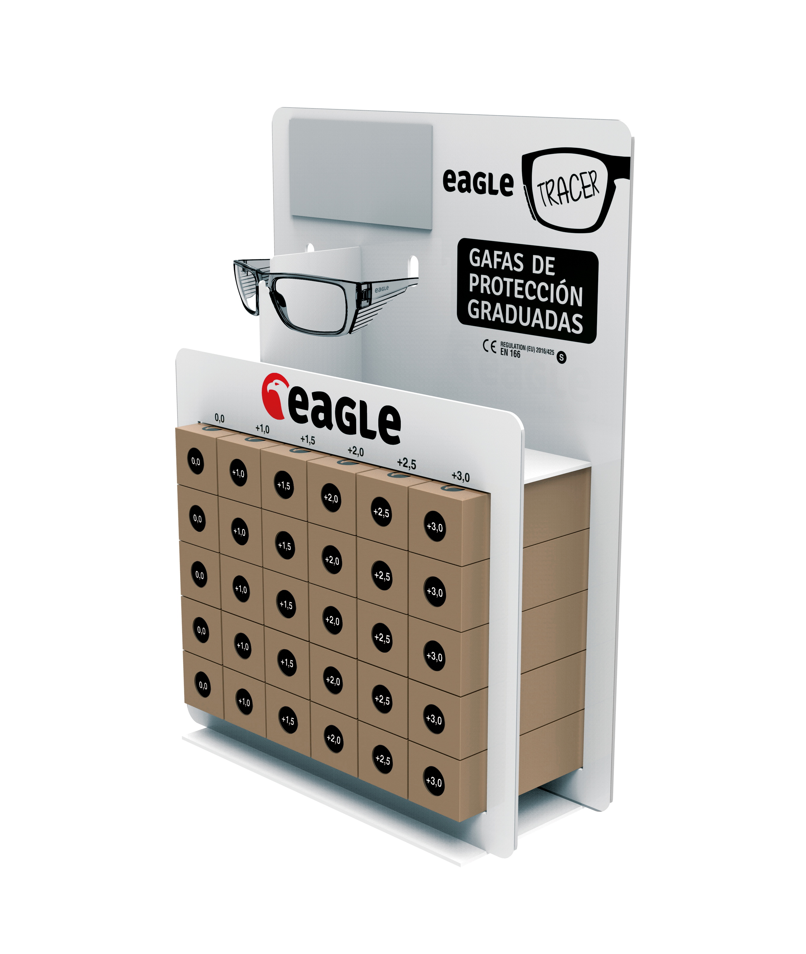 Expositor de sobremesa para gafas Tracer (30 gafas)