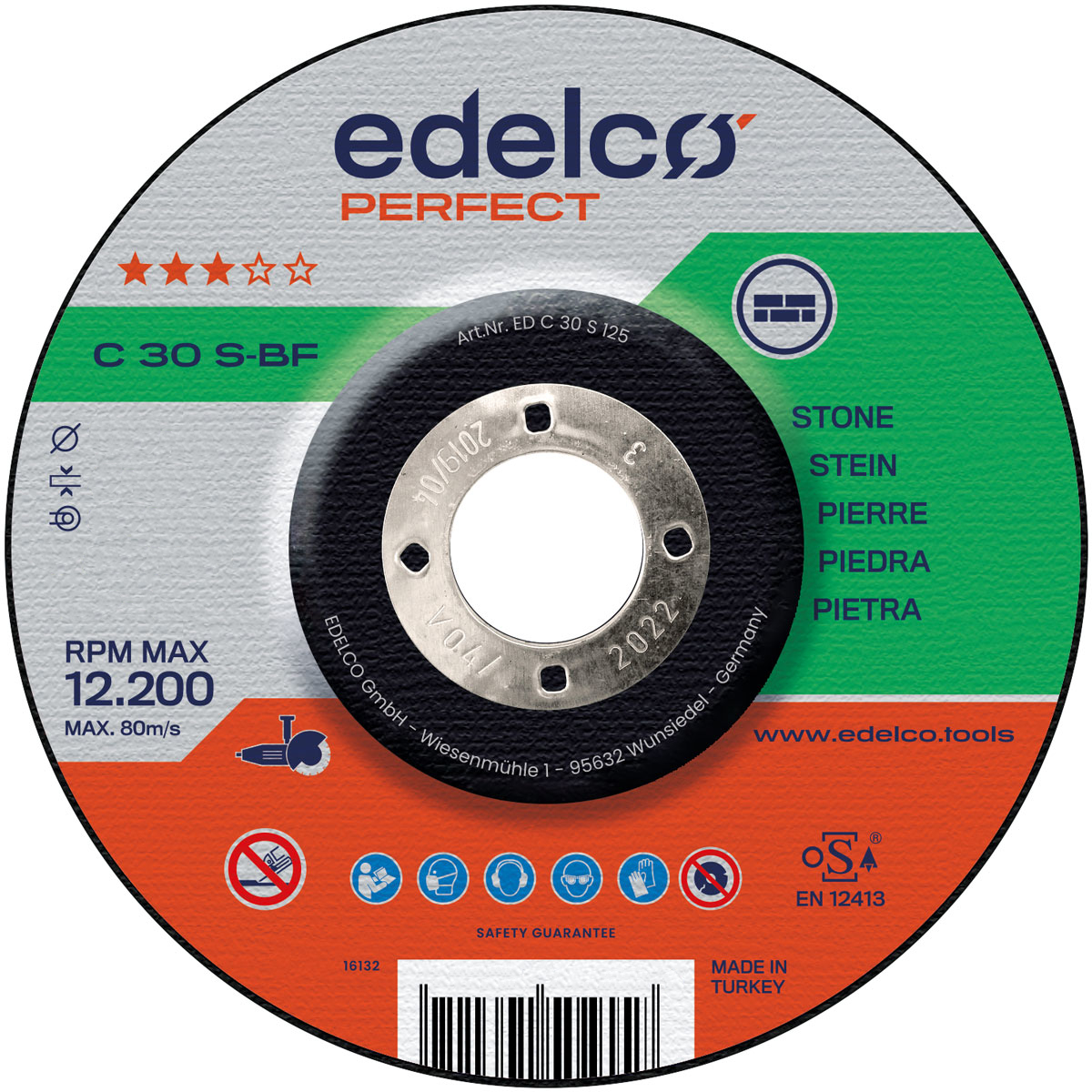 Disco de corte piedra C 30 S (115 mm)